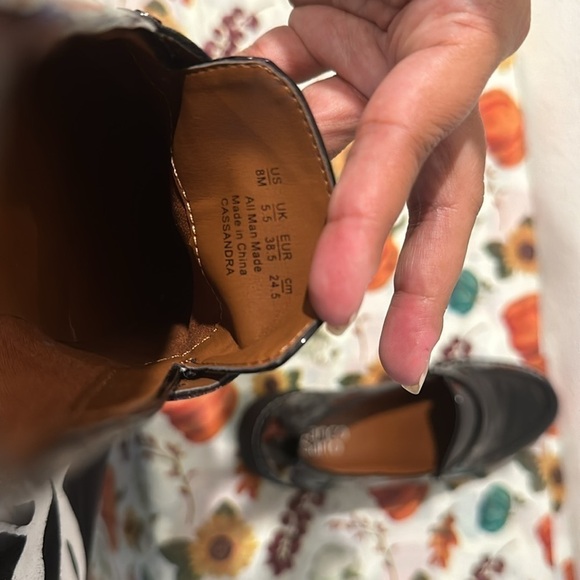 FRANCO SARTO CASSANDRA BLACK PATENT LEATHER LOAFER SZ 8M CAREER EVERYDAY - Picture 9 of 10